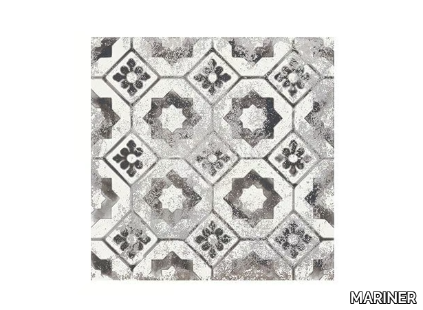 MAIOLICHE 10 NERA - Porcelain stoneware wall/floor tiles with encaustic effect _ MARINER