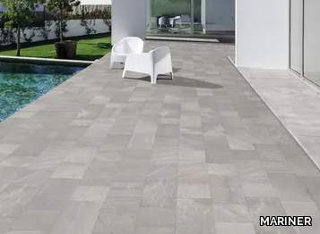 VIA VERDI GRIGIO - Porcelain stoneware outdoor floor tiles with stone effect _ MARINER