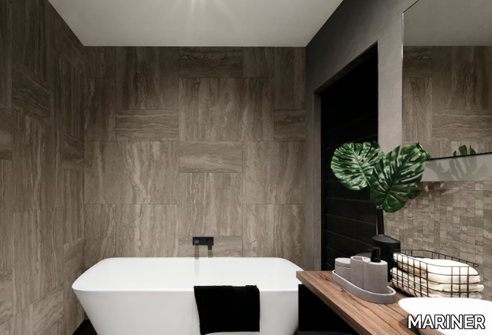 IMPERIUM CARAMEL - Porcelain stoneware wall/floor tiles with marble effect _ MARINER