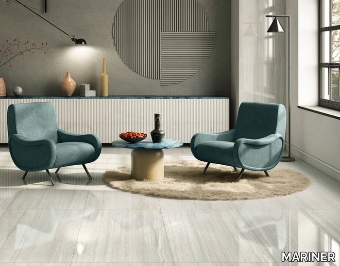 ORIGIN WHITE - Porcelain stoneware wall/floor tiles with stone effect _ MARINER