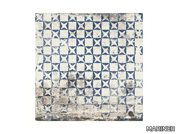 MAIOLICHE 6 BLU - Porcelain stoneware wall/floor tiles with encaustic effect _ MARINER