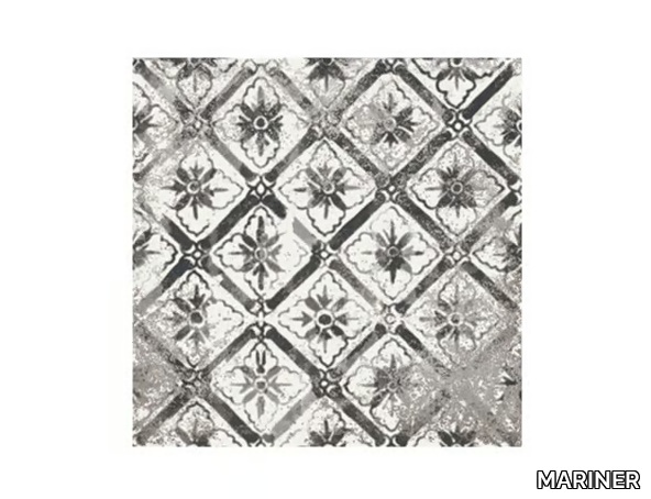 MAIOLICHE 8 NERA - Porcelain stoneware wall/floor tiles with encaustic effect _ MARINER