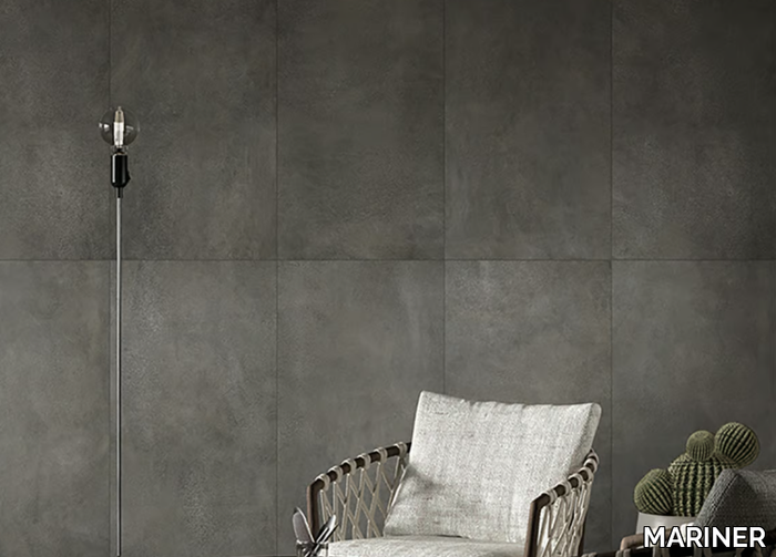 THEATRO ANTHRACITE - Porcelain stoneware wall/floor tiles with concrete effect _ MARINER