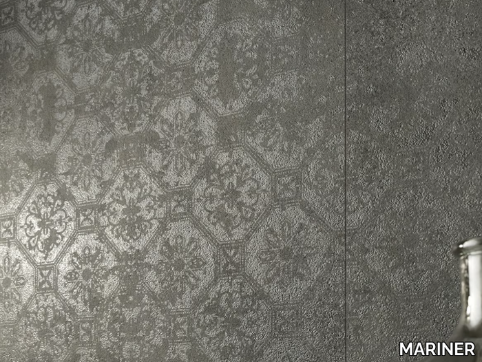 THEATRO DECORO ROYAL ANTHRACITE - Porcelain stoneware wall tiles with concrete effect _ MARINER