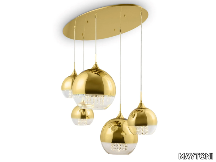 FERMI - Metal pendant lamp with crystals _ MAYTONI