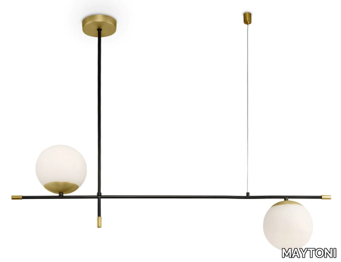 NOSTALGIA - Etched glass and metal pendant lamp _ MAYTONI