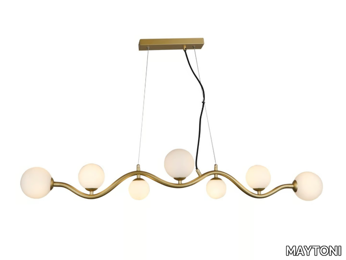 UVA - Opal glass and metal pendant lamp _ MAYTONI