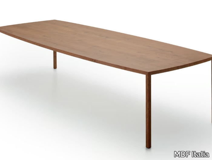 TENSE CURVE - Rectangular oak table _ MDF Italia