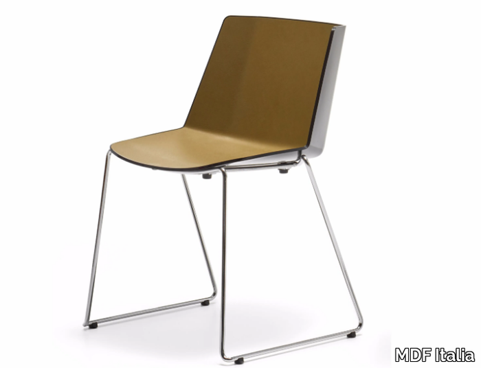 AÏKU - Stackable sled base polypropylene chair _ MDF Italia