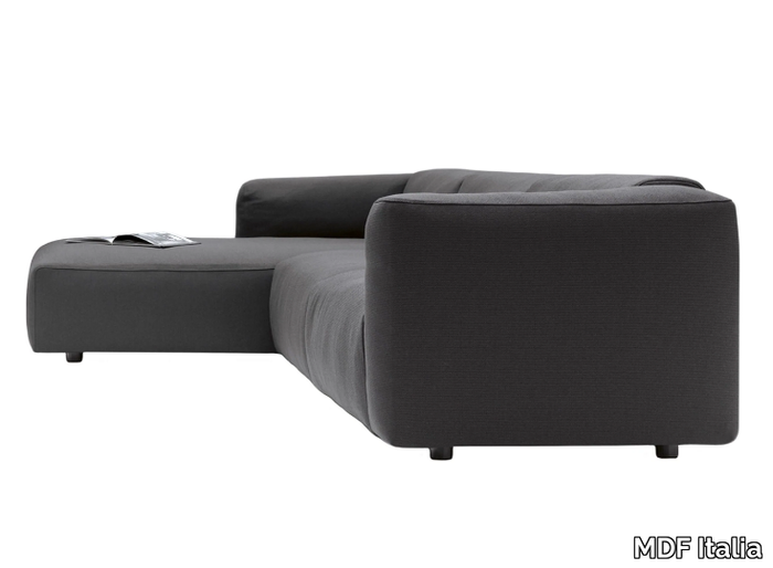 MATE 2012 - Fabric sofa with removable cover with chaise longue _ MDF Italia