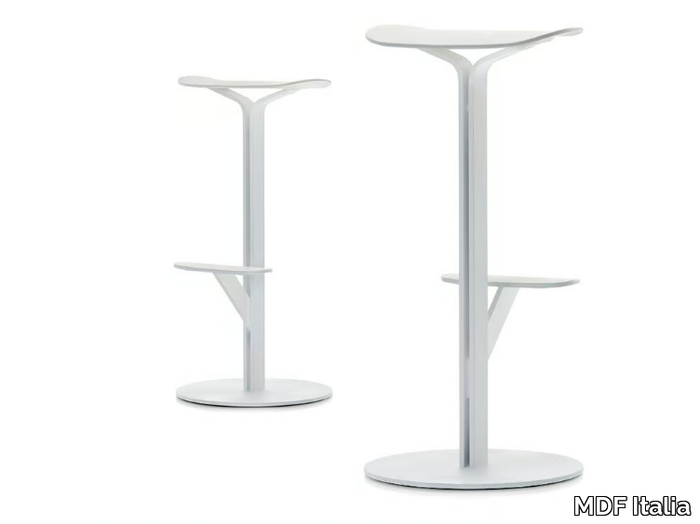 DUETTO - High stool with footrest _ MDF Italia