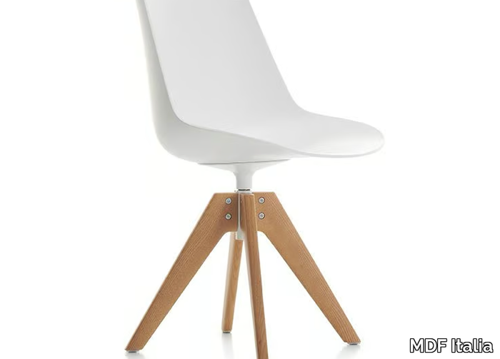 FLOW CHAIR - Swivel trestle-based polycarbonate chair _ MDF Italia