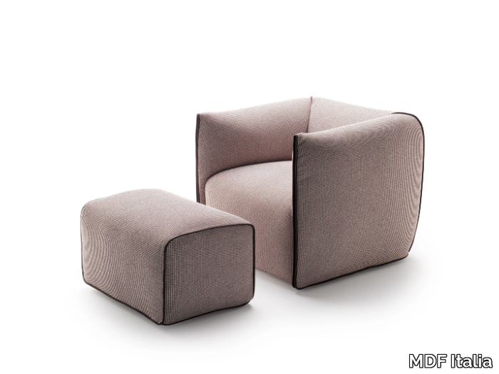 MIA - Upholstered fabric armchair with armrests _ MDF Italia