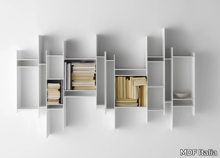 RANDOMITO - Open wall-mounted MDF bookcase _ MDF Italia