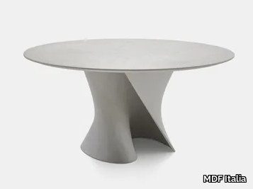 S TABLE - Round reconstructed stone table _ MDF Italia