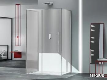 ZEN XL - Rectangular glass shower cabin with sliding door _ MEGIUS