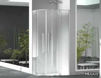 ZEN - Semicircular glass shower cabin _ MEGIUS