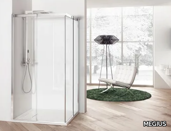 SOLODOCCIA SLIDING A - Corner shower cabin with sliding door _ MEGIUS