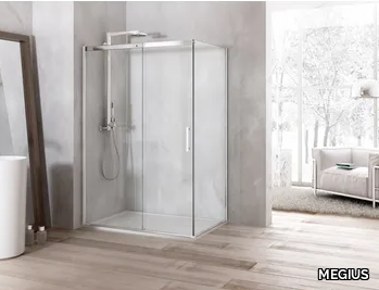 SOLODOCCIA PIVOT AB0 - 2 places corner shower cabin _ MEGIUS