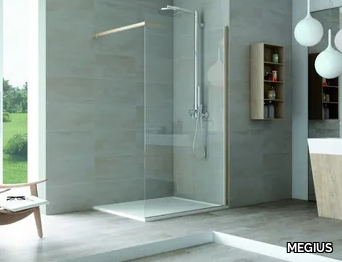 MATERIA SA1 - Walk in shower with tray _ MEGIUS