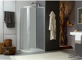 MORE LIVE R2S - Corner shower cabin with sliding door _ MEGIUS