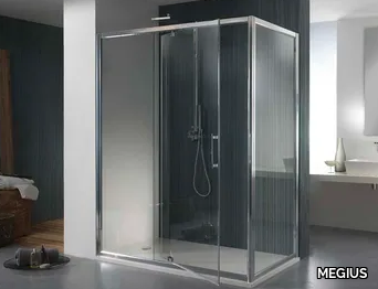 MORE LIVE PVF - Corner glass shower cabin _ MEGIUS