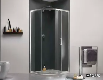 MORELIVE® - Niche glass shower cabin with sliding door _ MEGIUS