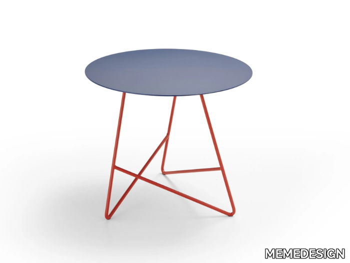 ERMIONE BICOLOR - Round metal coffee table _ MEMEDESIGN