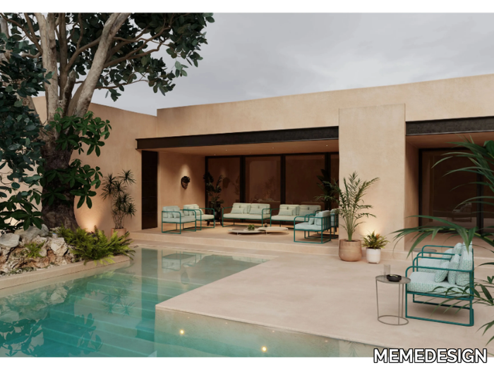 CRUISE - 2 seater metal garden sofa _ MEMEDESIGN