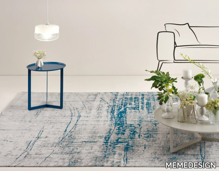 RAGGIO DI LUNA - Patterned rectangular fabric rug _ MEMEDESIGN