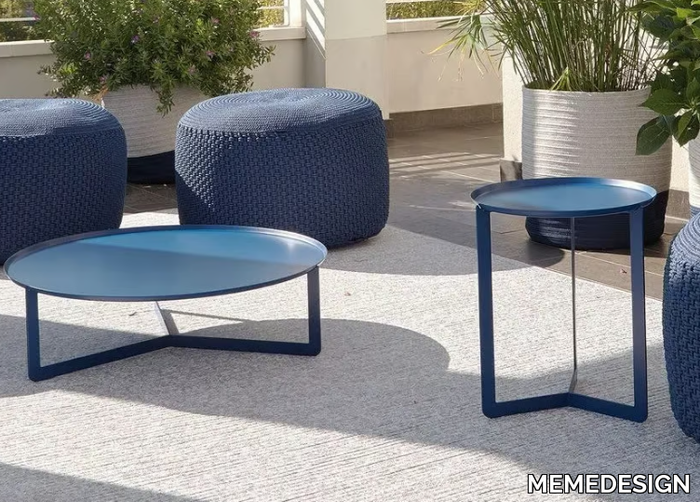 ROUND OUTDOOR - Round metal garden side table _ MEMEDESIGN