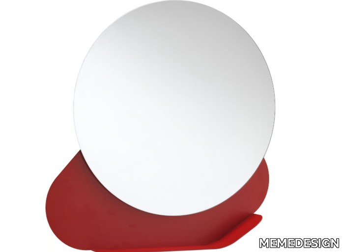 NUVOLA - Wall-mounted mirror with shelf _ MEMEDESIGN