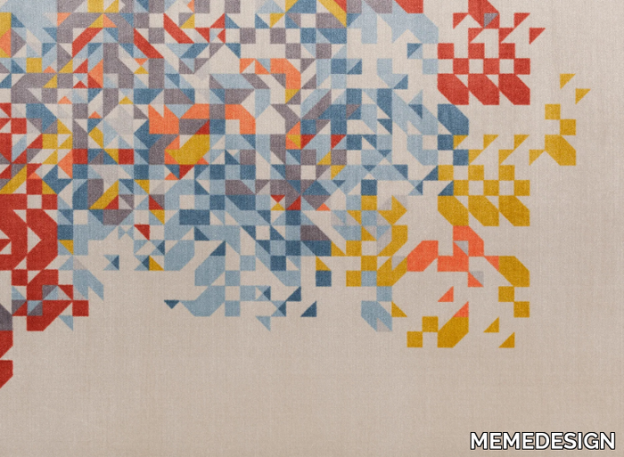 SAPORE DI MARE - Rectangular velvet rug with geometric shapes _ MEMEDESIGN