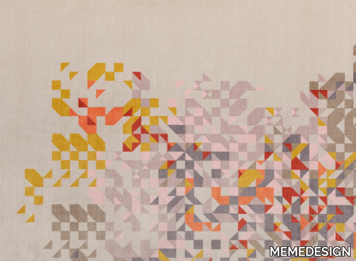 PROFUMO DI LAVANDA - Rectangular velvet rug with geometric shapes _ MEMEDESIGN