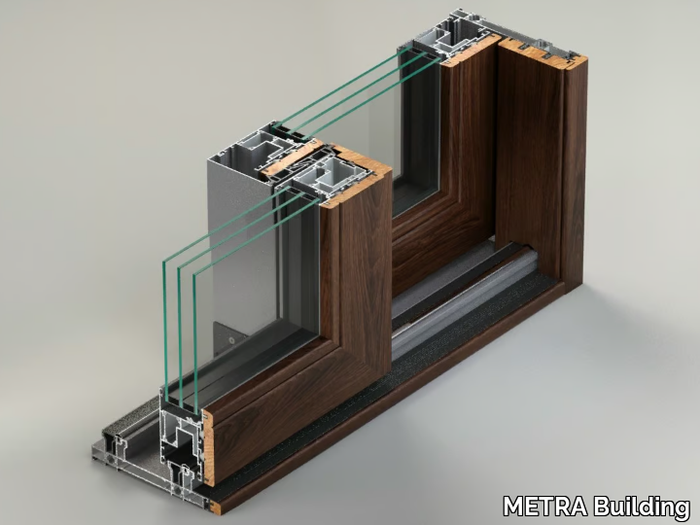 AELLE-S 190 STH - Aluminium and wood thermal break window _ METRA Building