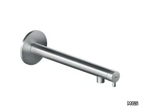 MB276 - Wall-mounted stainless steel washbasin mixer _ MGS