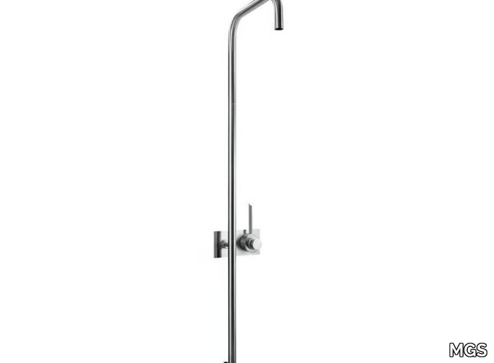 CB436 - Wall-mounted thermostatic stainless steel shower panel _ MGS