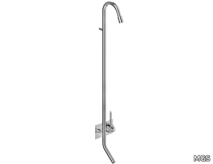 CB402 - Wall-mounted thermostatic stainless steel shower panel _ MGS