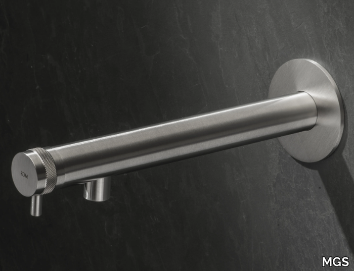 ER278 - Wall-mounted stainless steel washbasin mixer _ MGS