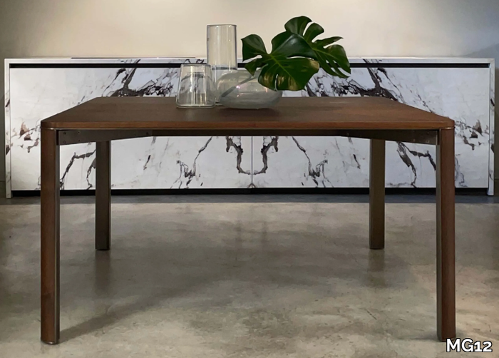 GREGORIO - Steel and wood table _ MG12