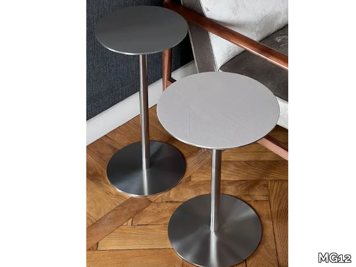 ESTER - Round stainless steel coffee table _ MG12