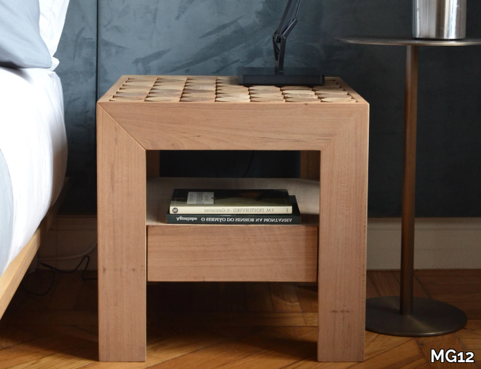 SOFIA - Solid wood bedside table with drawers _ MG12