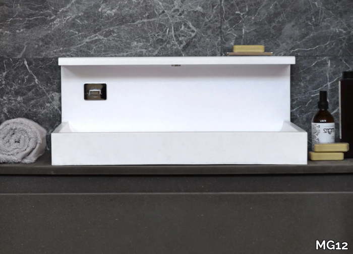 JP - Countertop rectangular Solid Surface washbasin _ MG12