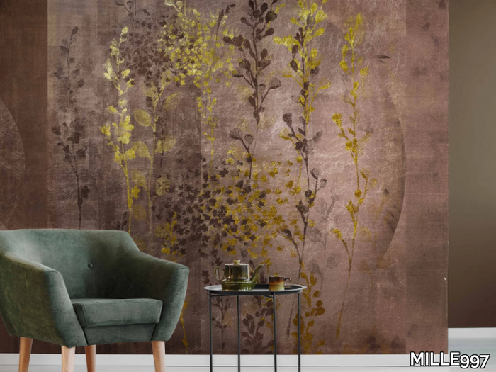 CORTEN - Motif sound absorbing metal effect wallpaper _ MILLE997