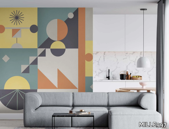 PUZZLE - Geometric panoramic wallpaper _ MILLE997