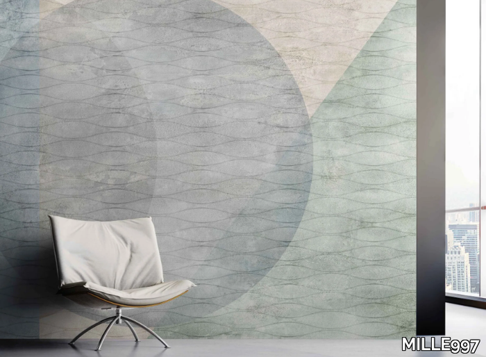 SOVRAPPOSTO - Sound absorbing geometric wallpaper _ MILLE997