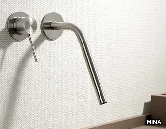 CORSIVO 11419 - Wall-mounted stainless steel washbasin mixer _ MINA