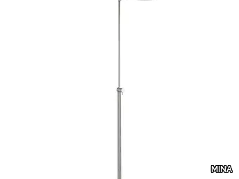 OLIVIA 0801T - Floor standing stainless steel shower panel with overhead shower _ MINA