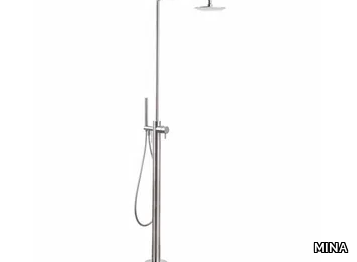 STIRIANA 60802500T - Floor standing stainless steel shower panel with hand shower _ MINA