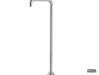 STIRIANA 6728T - Floor standing stainless steel bathtub spout _ MINA